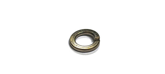 Spring ring on white background for added strength.