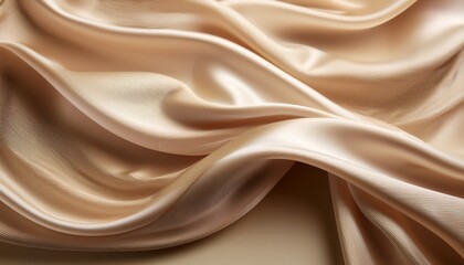 Fototapeta premium abstract flowing ivory silk fabric with elegant waves and soft light