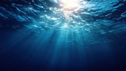 Obraz premium Underwater sunlight beams