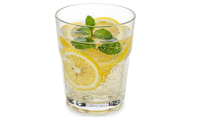 Refreshing Lemonade with Mint: A Vibrant Citrus Drink for Summer Relaxation and Enjoyment of Simple Pleasures, a Tasty Summer Refreshment