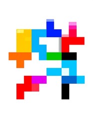 Obraz premium Abstract pixel art design