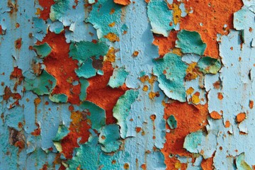 Peeling paint on metal
