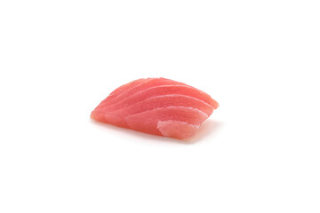 Sashimi made from tuna on a white background. Japanese style food.