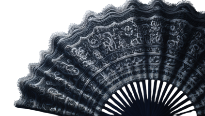 Ornate Lace Fan Close-up