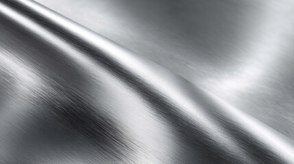 Brushed Metal Wave Texture, Shiny Steel Abstract Background for Banners