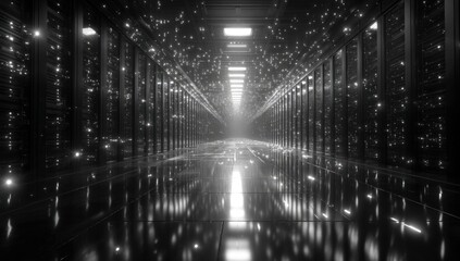 Futuristic server room