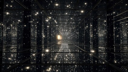 Dark, starlit corridor