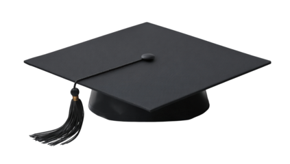 A black graduation cap