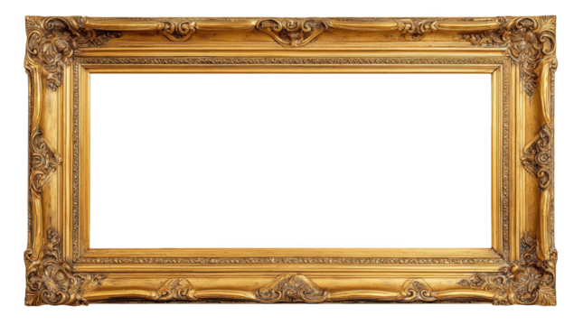 Ornate gold picture frame (5)