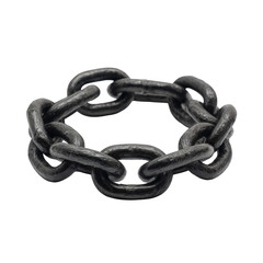 Obraz premium Circular heavy metal chain
