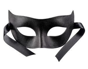Close-up of a black masquerade mask