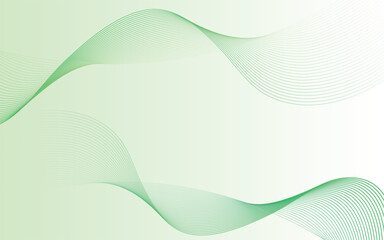 Abstract green background with wavy lines inside