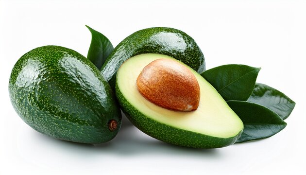 avocado isolated on white