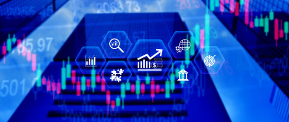 Finance Gdp growth strategy plan concept, finance and investment, Diversification management,...