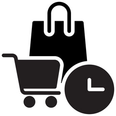 Shopping Time Solid Icon