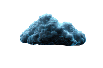 Abstract digital cloud graphic