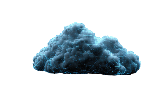 Abstract digital cloud graphic