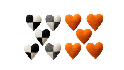 Checkered hearts arranged symmetrically