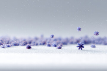 snowflakes gently transform into digital pixels creating mesmerizing effect
