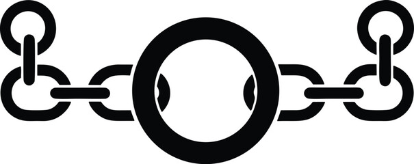 Prison chain vector icon.eps