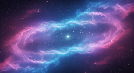 Obraz premium Beautiful nebula formation with vibrant colors and sparkling stars in cosmos