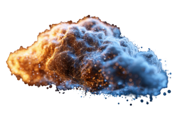 Abstract cloud with interconnected network (1)