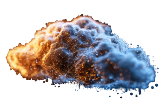 Abstract cloud with interconnected network (1)