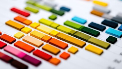 Naklejka premium Colorful rectangular blocks arranged in rows