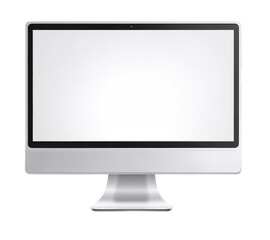 Fototapeta premium A computer monitor. Flat, silver