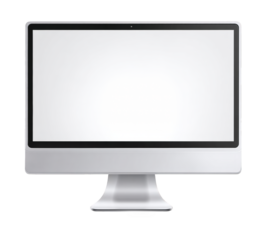 A computer monitor.  Flat, silver