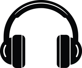 Flat headphone- vector icon.