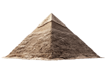 Pyramid of sand on black background