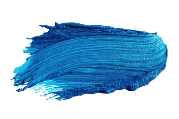 Vibrant blue paint stroke