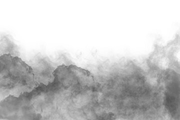 Realistic Smoke Isolated on Black Background