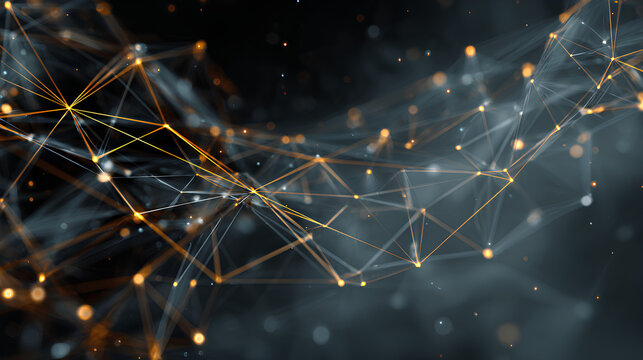 Abstract tech network connection dots. Digital technology and big data analysis background. White background with plexus lines. Geometric background with abstract mesh Stock Vector