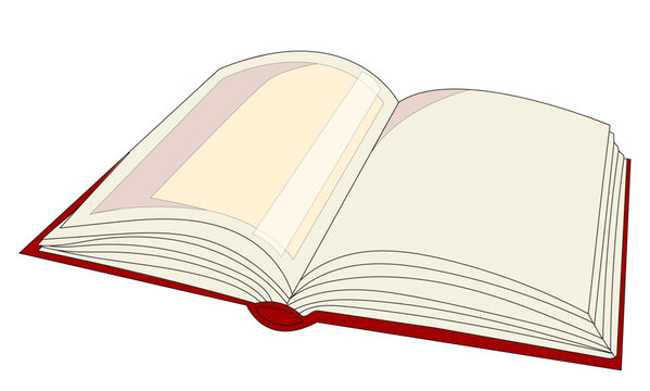 Open book illustration. Vector illustrator