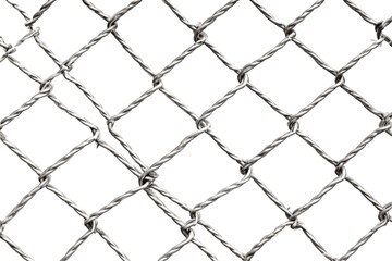 Fototapeta premium Close-up view of a metal chain-link fence