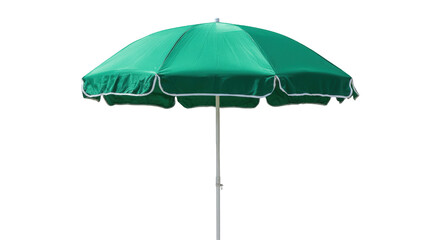 Green umbrella against black background