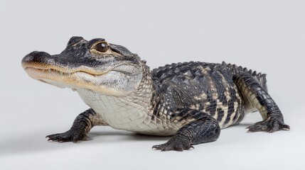 Naklejka premium Young alligator profile