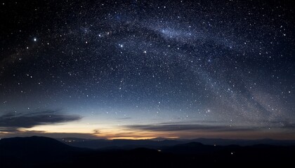 Fototapeta premium a serene canvas of darkness adorned with stars