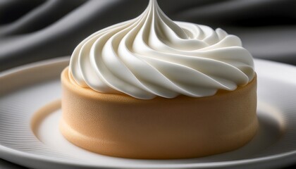 creamy swirl of delightful topping white frosting texture smooth and fluffy layers a soft peak dessert perfection a tempting treat
