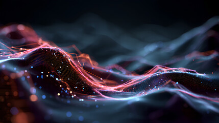 Big data technology data science analysis artificial intelligence generative ai deep learning machine learning algorithm neural flow network analytics innovation abstract futuristic. 3d rendering.