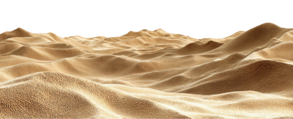 Wide shot of undulating sand dunes
