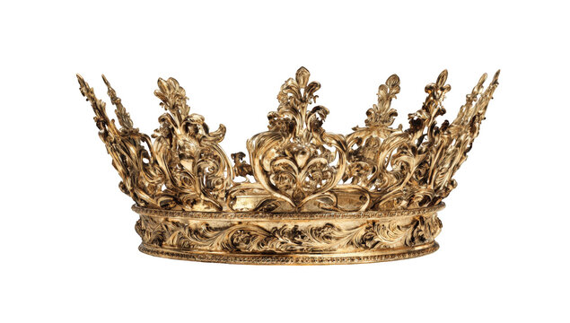 Ornate gold crown - Powered by Adobe