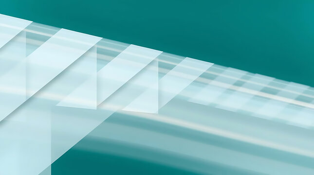 Abstract light and shadow play on a teal background, creating a modern and dynamic design suitable for various creative projects and visual presentations