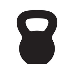Fototapeta premium Kettlebell Simple Black Silhouette of Fitness Weight Training Equipment
