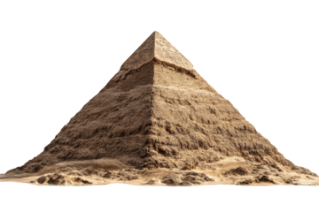 Ancient pyramid, desert backdrop