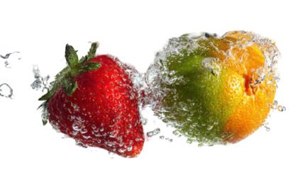 Fresh fruit in water