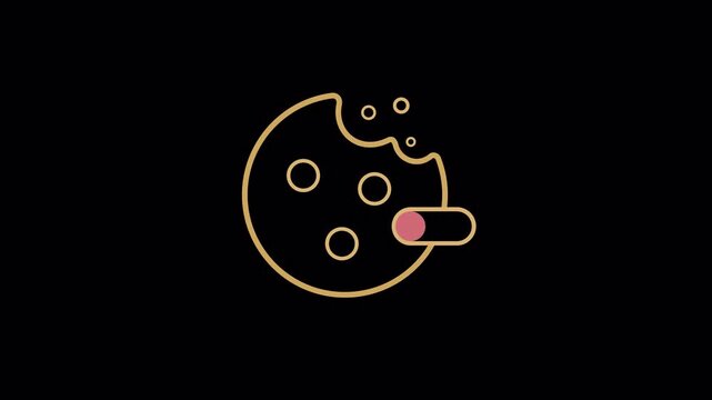 Cookies Allowed &mdash; Consent Toggle On, Seamless Loop, Alpha Channel