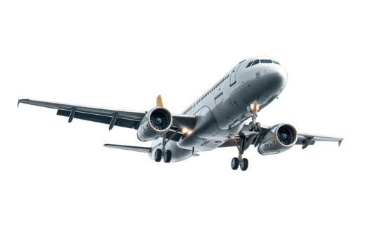 Commercial airliner in flight